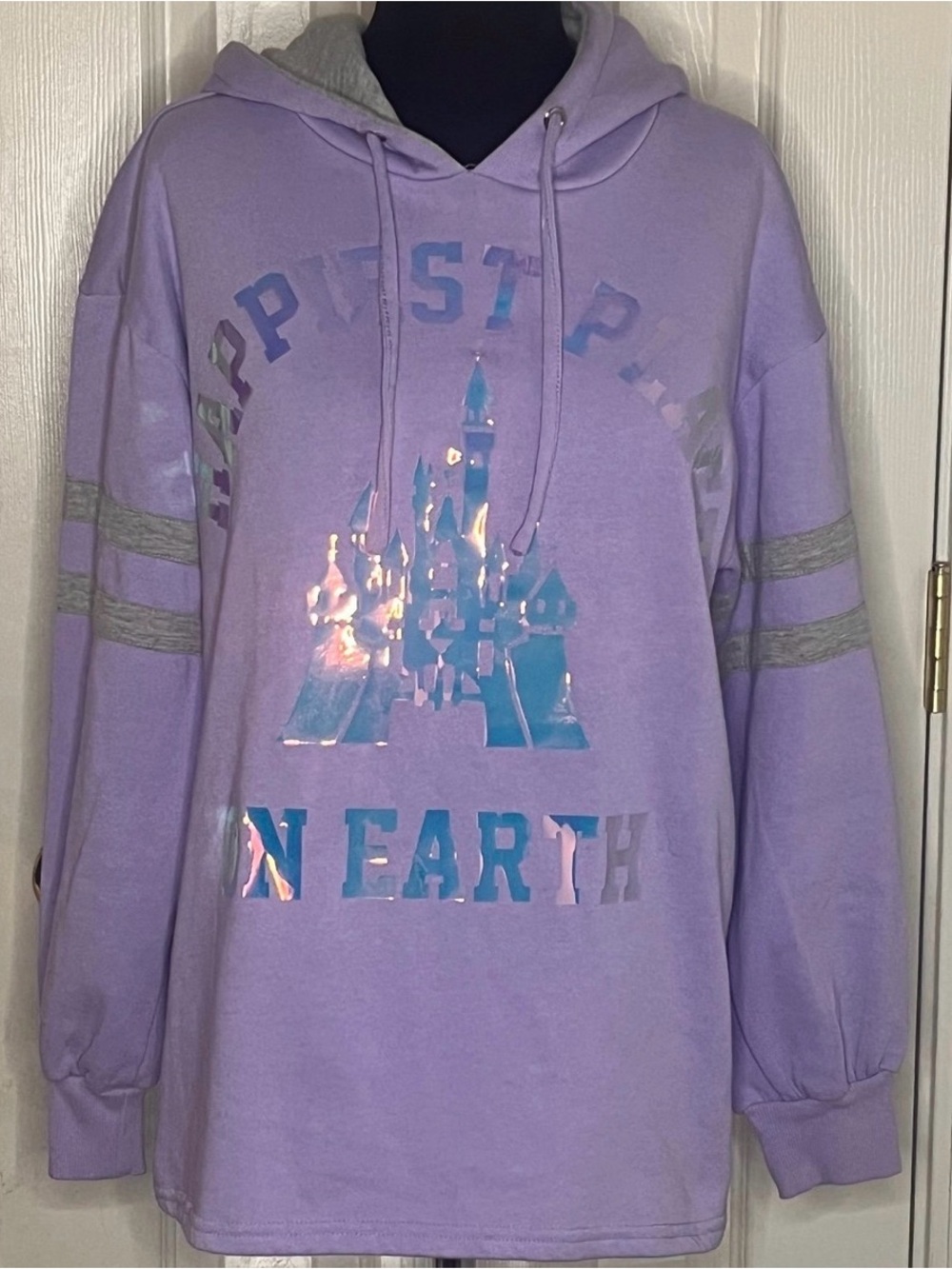 Disney “Happiest Place On Earth” Iridescent Purple Hoodie - Parks Exclusive -M